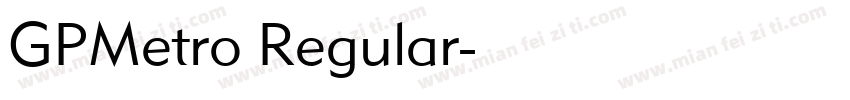 GPMetro Regular字体转换